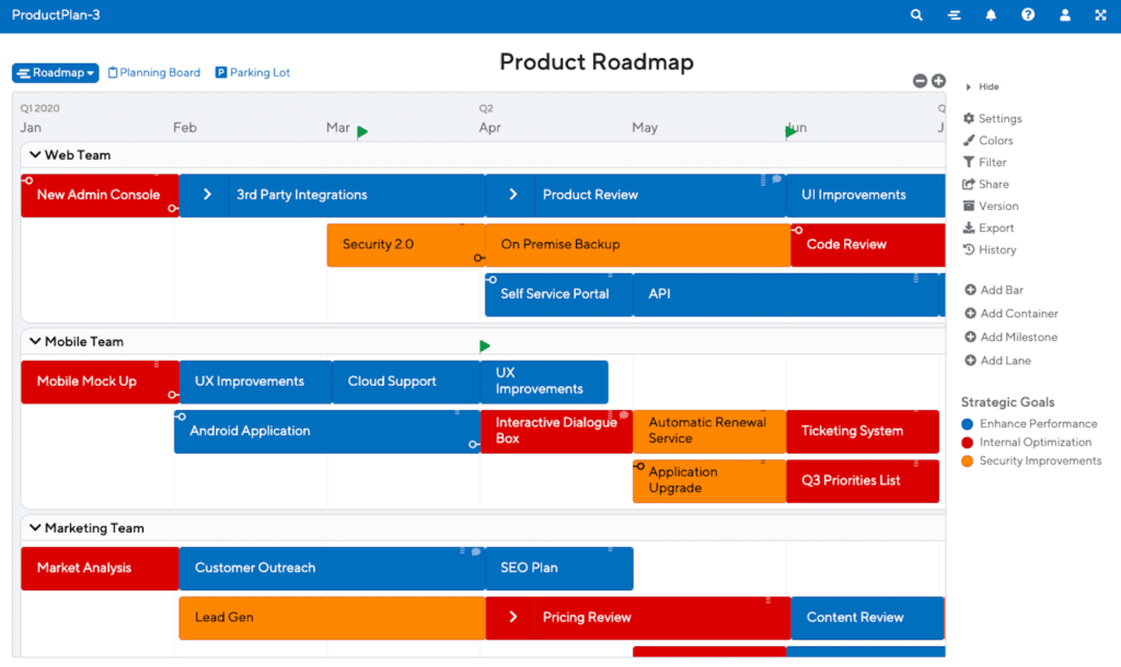 create a Roadmap template